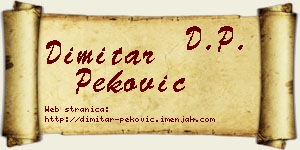 Dimitar Peković vizit kartica